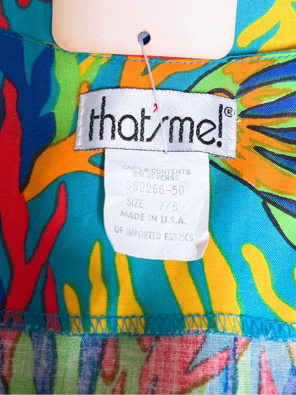 Vitage That’s Me Tropical Reef Print With Seashells Coral Jacket Women’s 7/8 - Picture 7 of 8